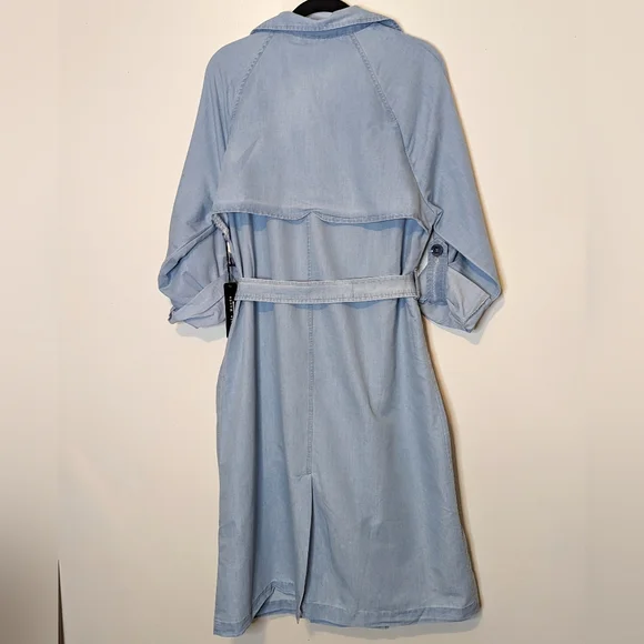 Light Blue Trench Coat - Picture 4 of 6